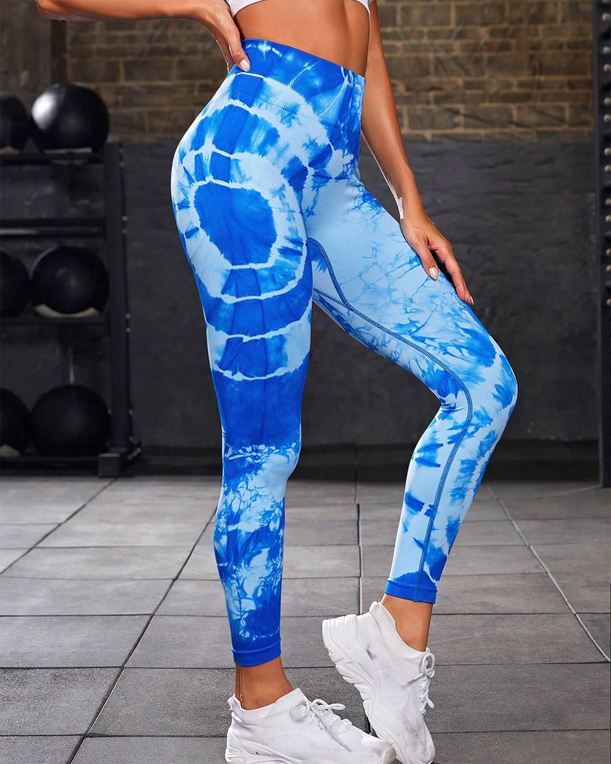 Stonewash Tie Dye Leggings Blue main image 0