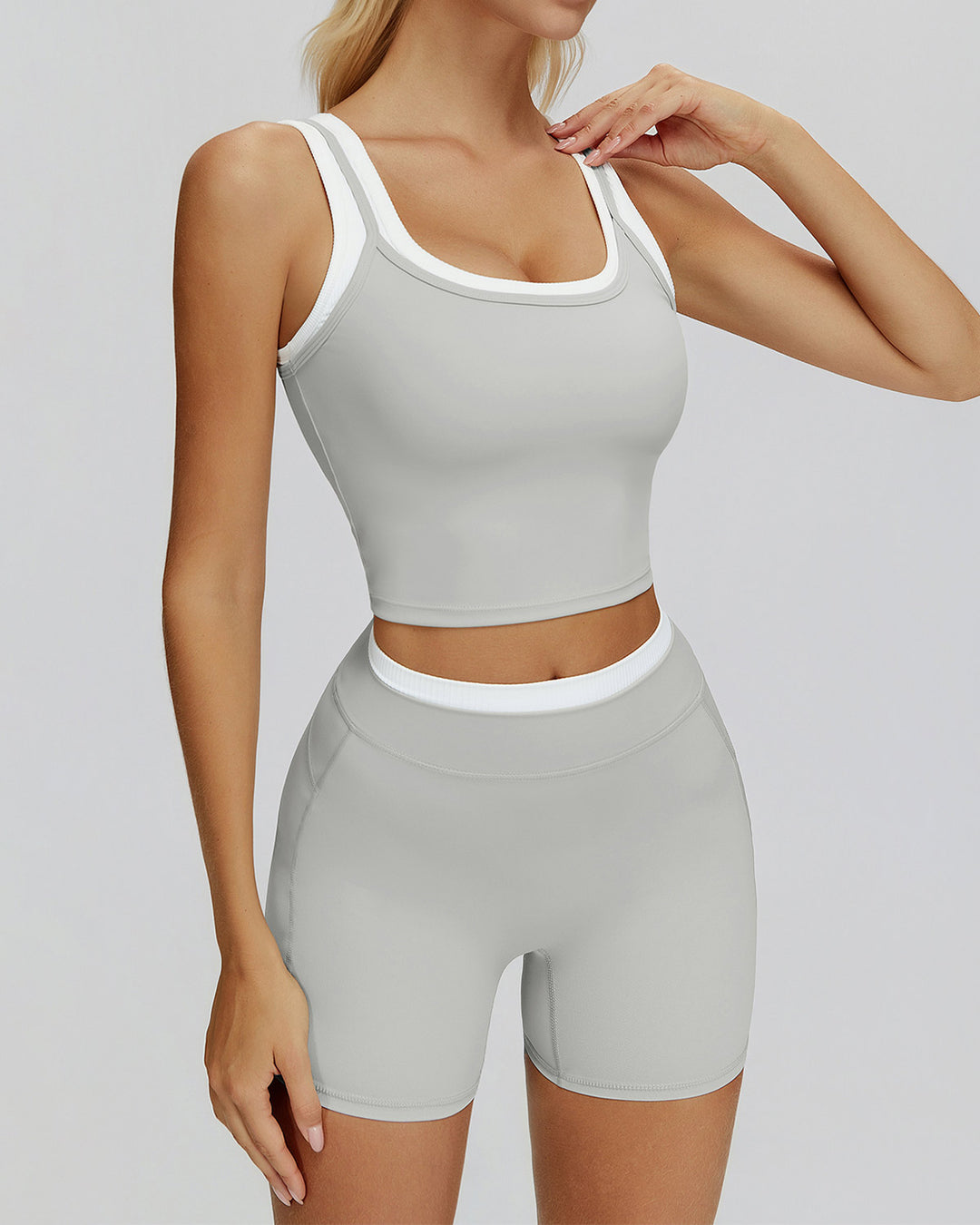 Alessia Crop Top - Grey