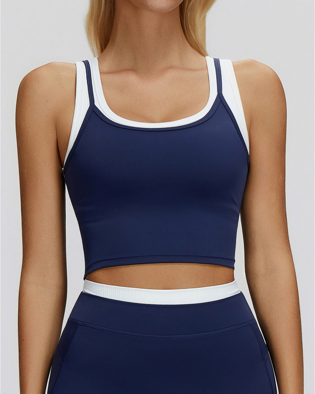 Alessia Crop Top - Navy