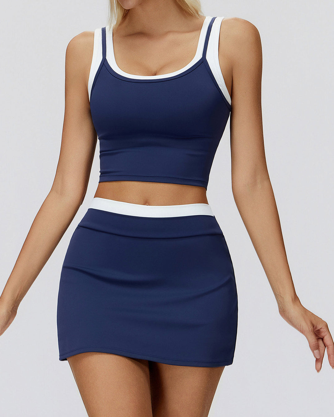 Alessia Crop Top - Navy