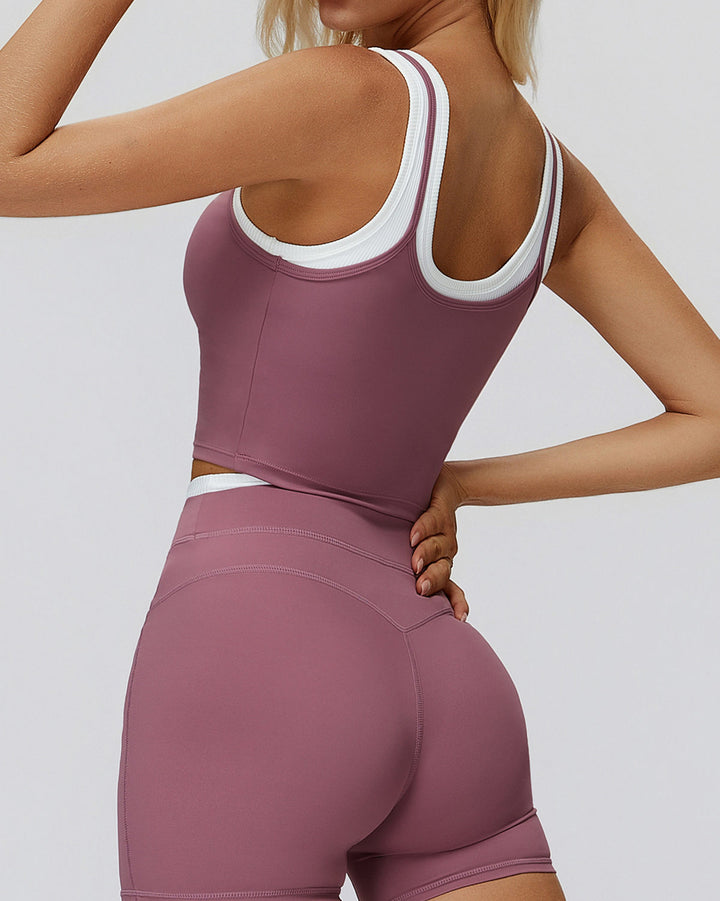 Alessia Crop Top - Old Rose