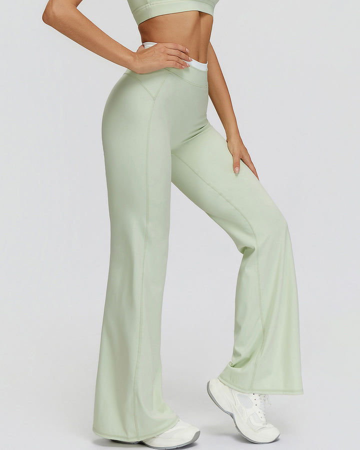 Alessia Flare Leggings - Green