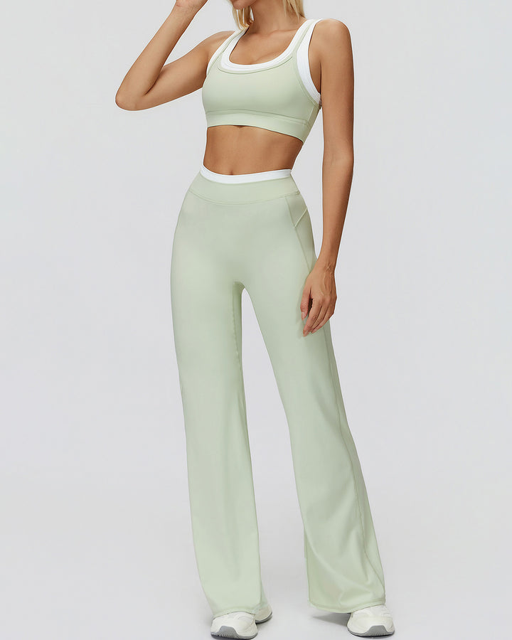 Alessia Flare Leggings - Green
