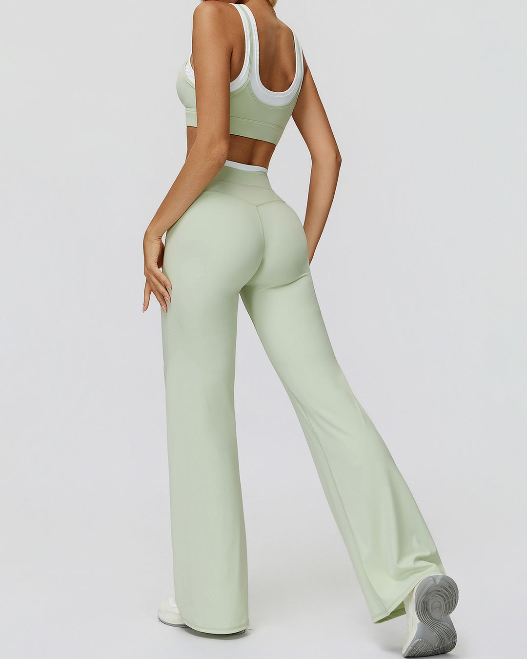 Alessia Flare Leggings - Green