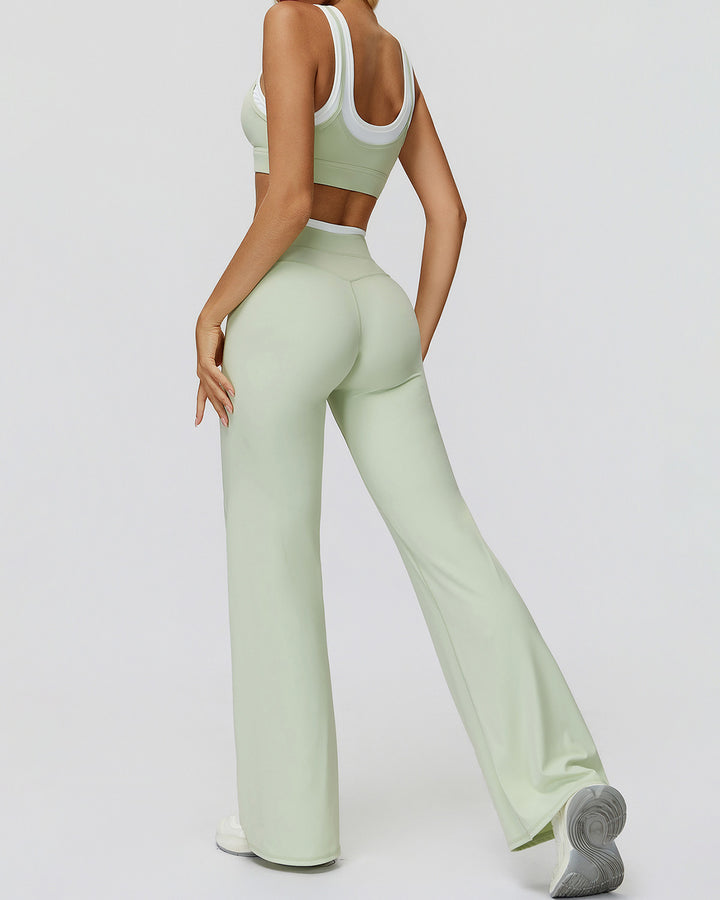 Alessia Flare Leggings - Green