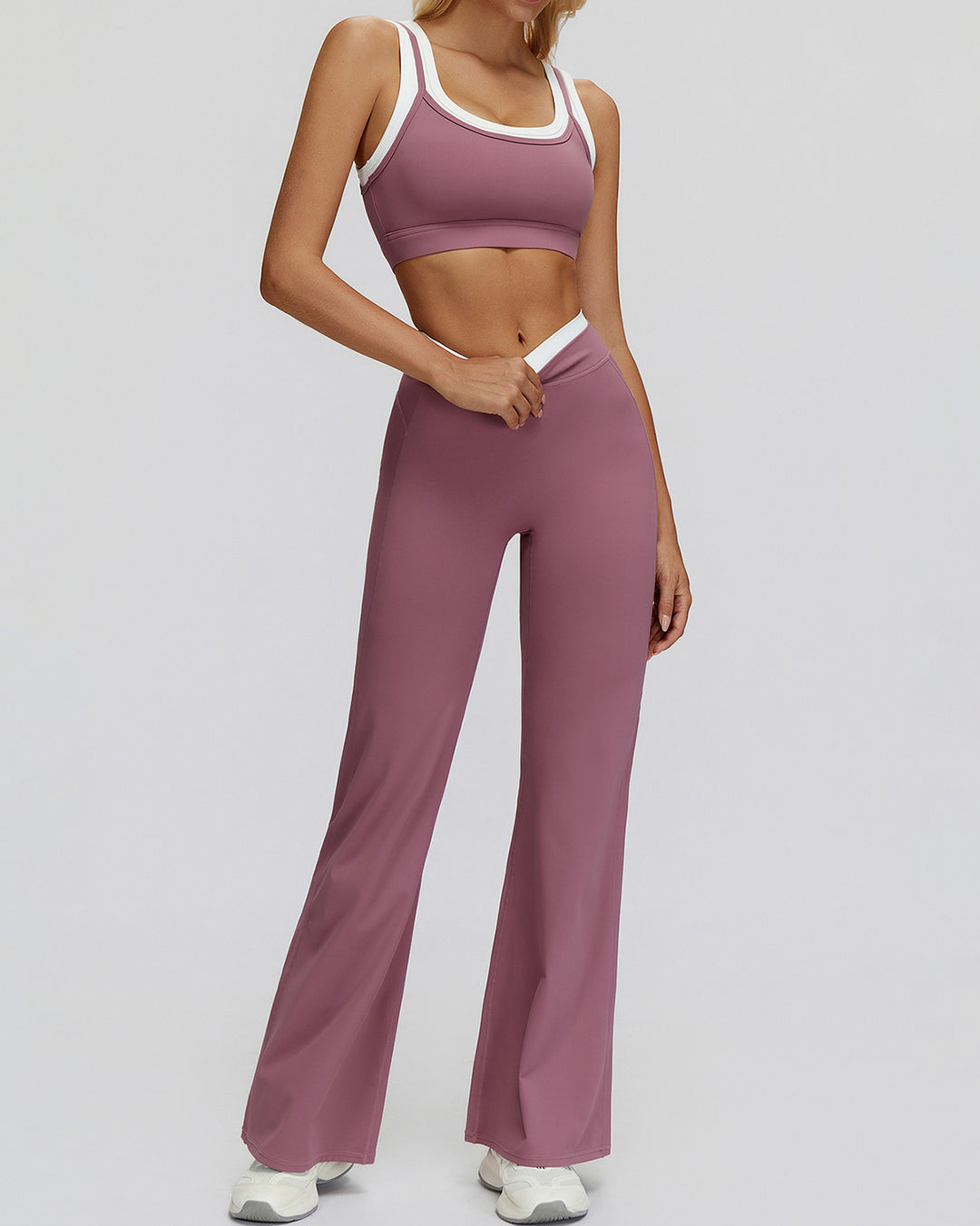 Alessia Flare Leggings - Old Rose