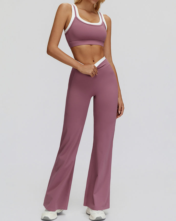 Alessia Flare Leggings - Old Rose