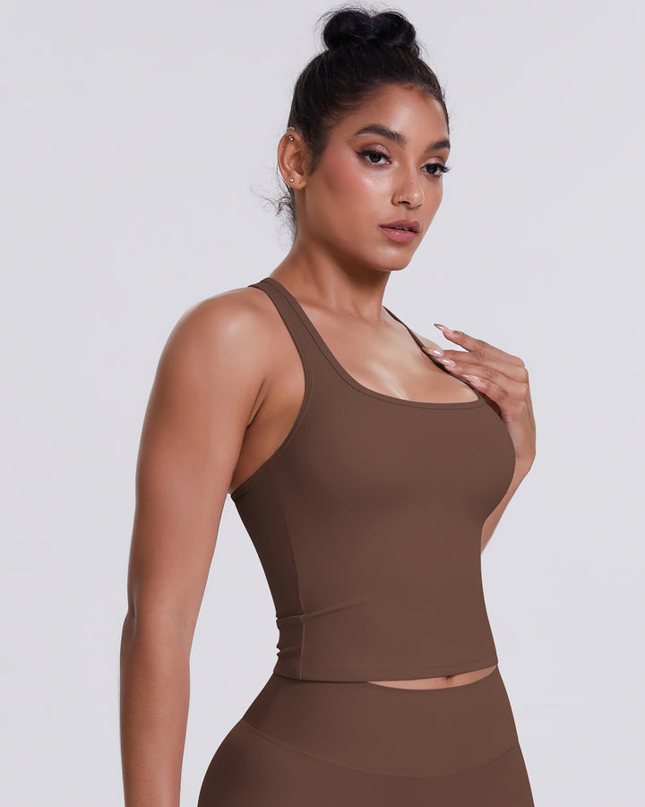 Alina Crop Top - Brown