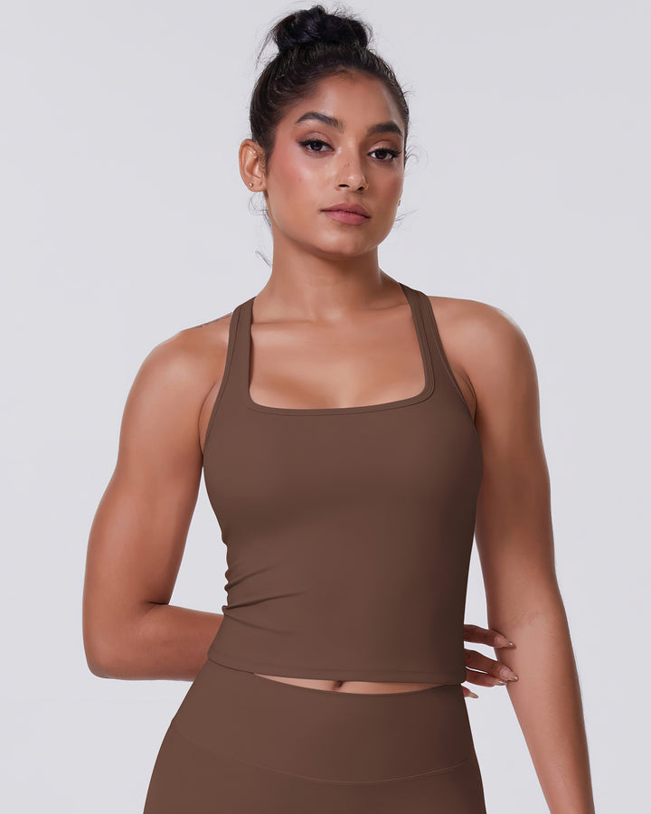 Alina Crop Top - Brown