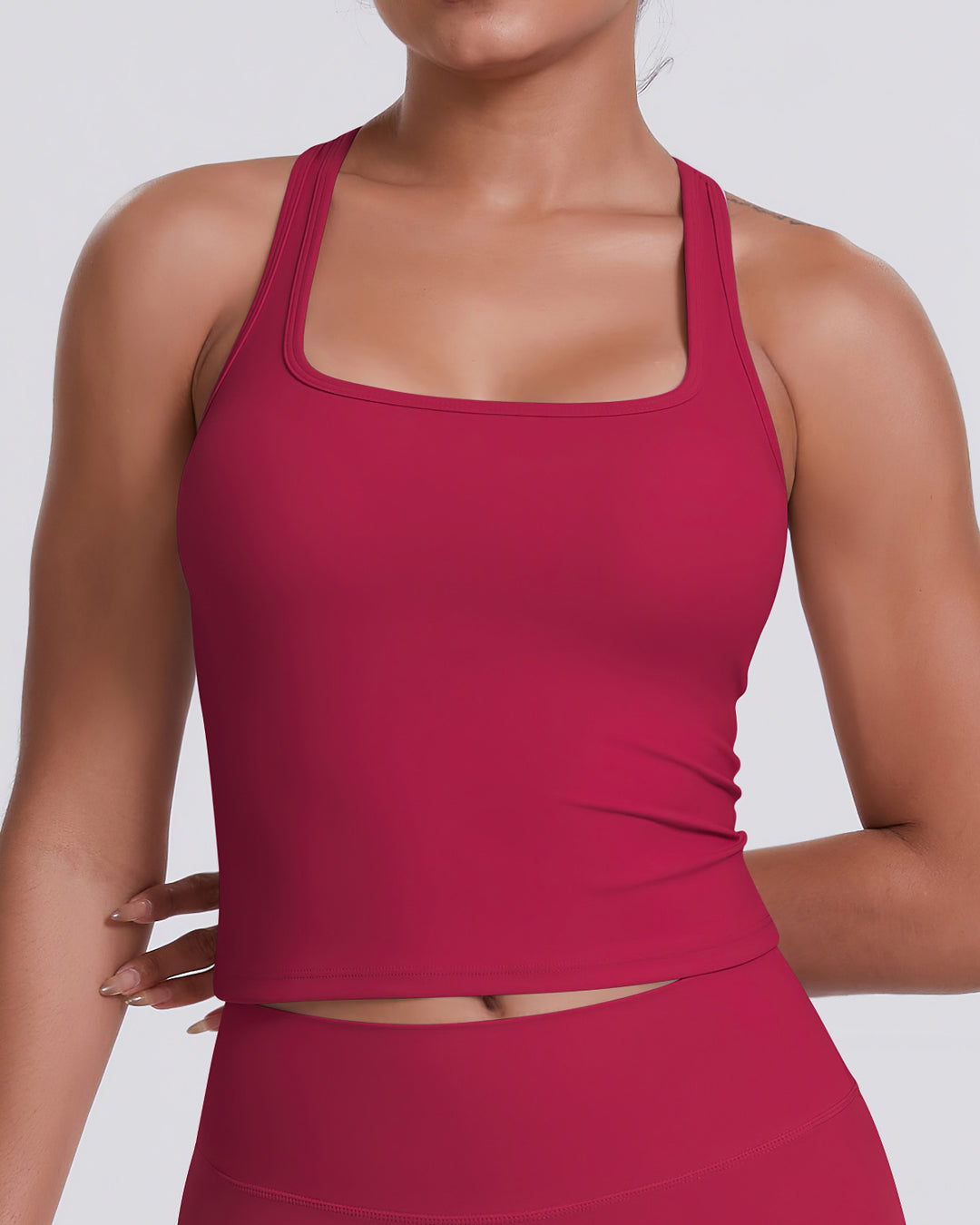 Alina Crop Top - Cerise