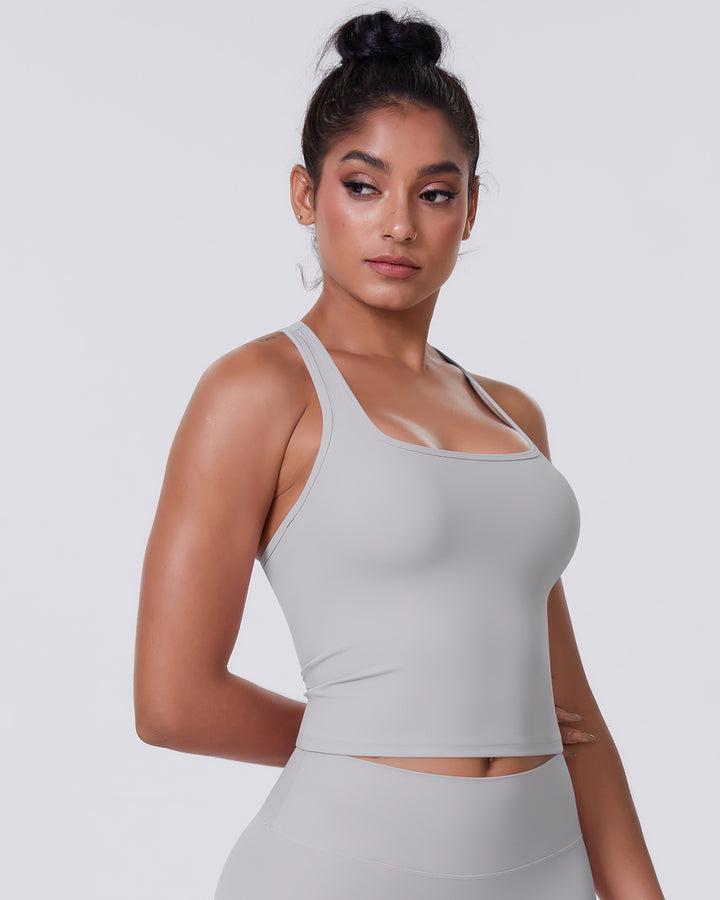 Alina Crop Top - Light Grey