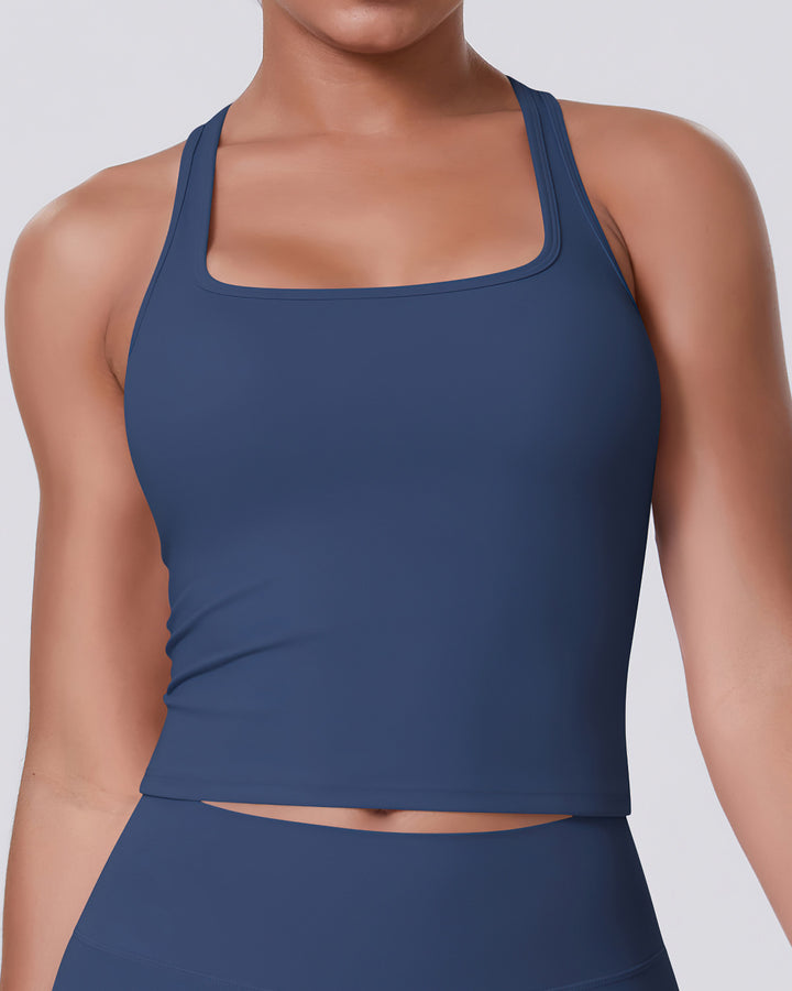 Alina Crop Top - Navy