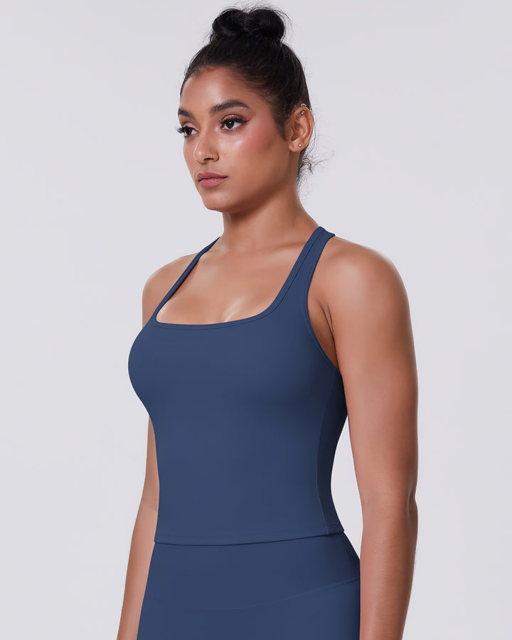 Alina Crop Top - Navy