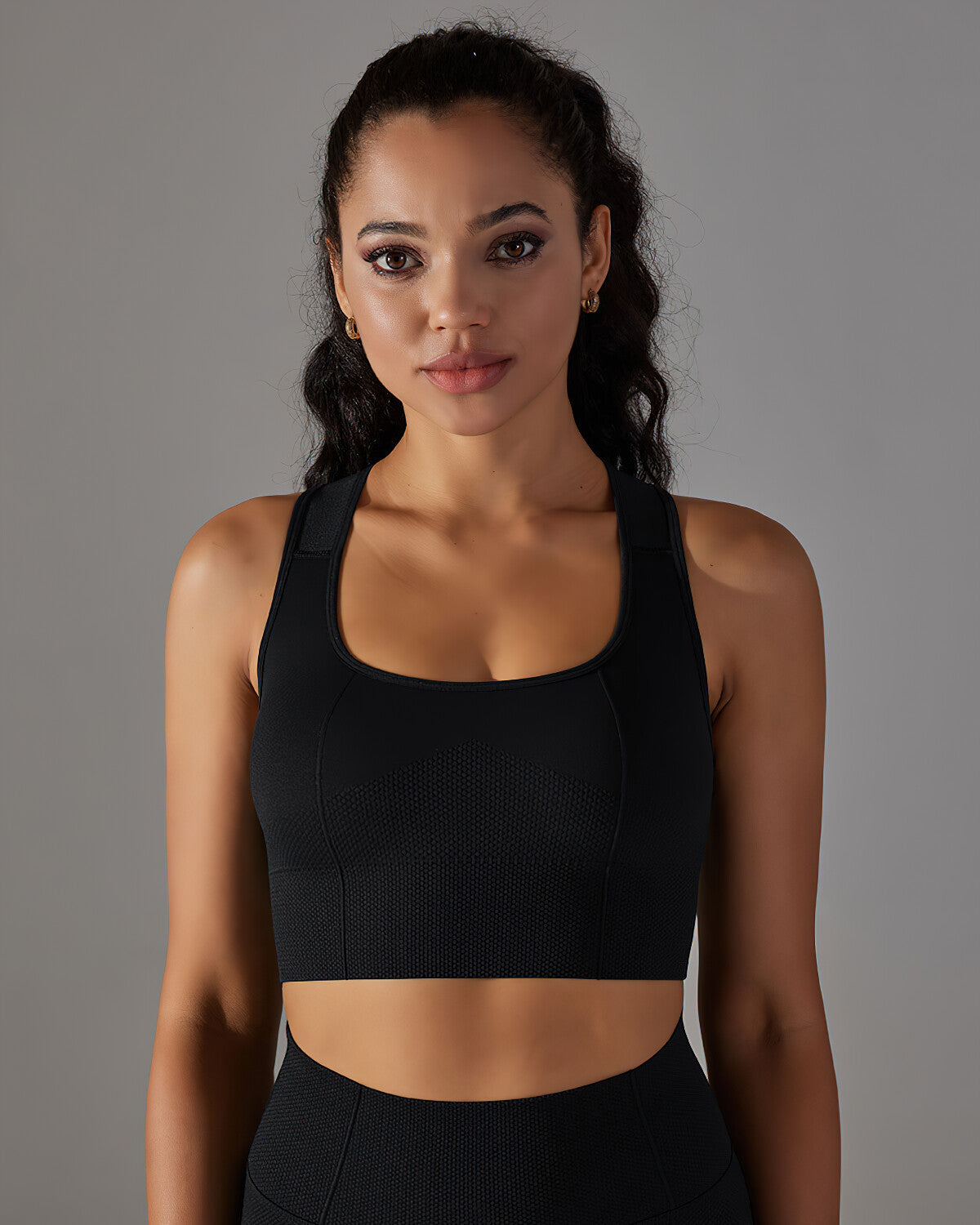 Alodia Racerback Sports Bra - Black