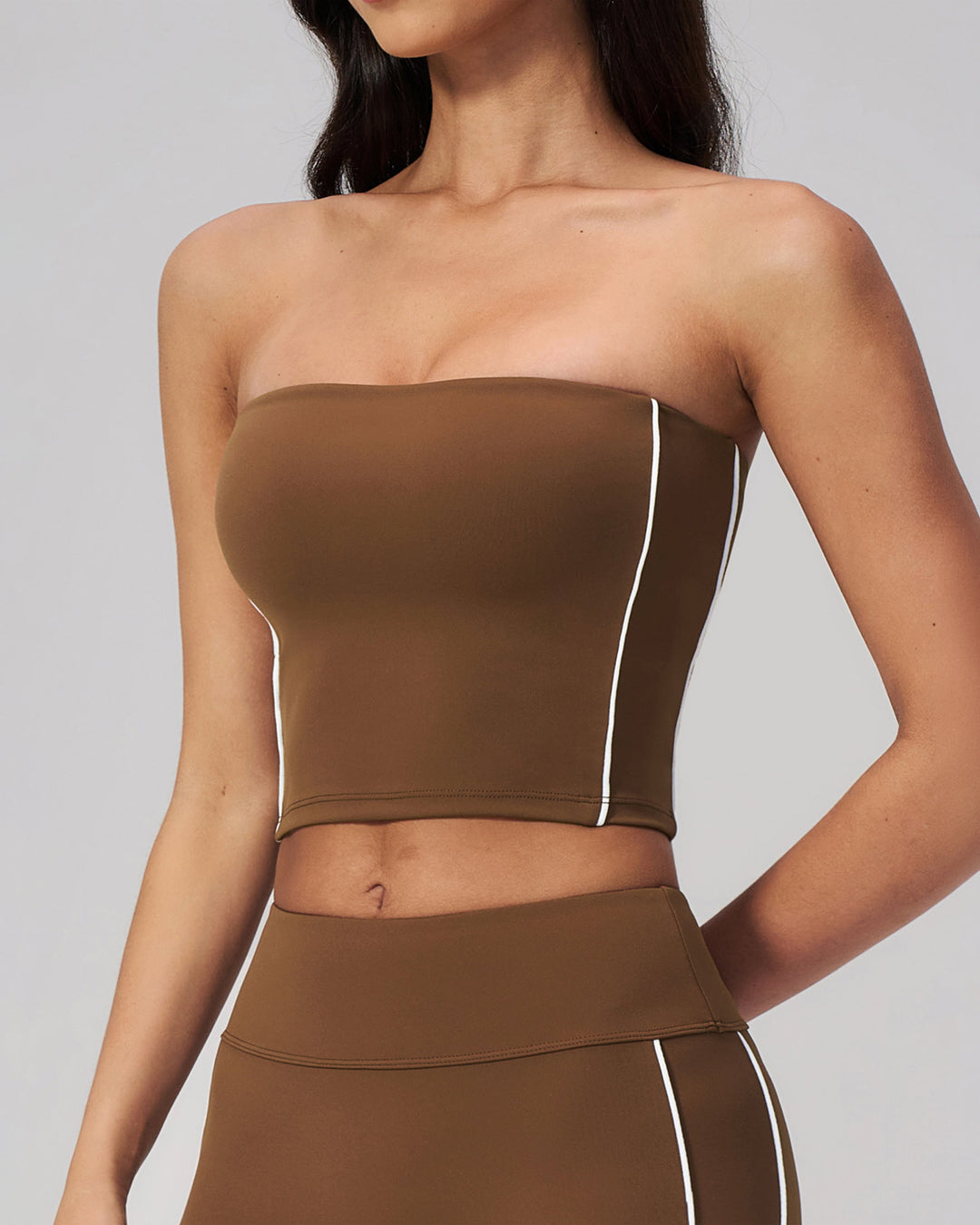 Alora Crop Top - Brown