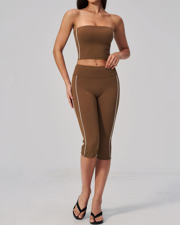 Alora Crop Top - Brown