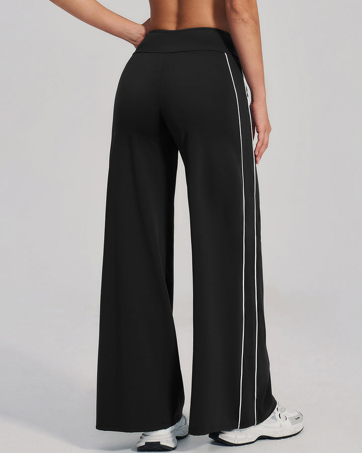 Alora Flare Leggings - Black White