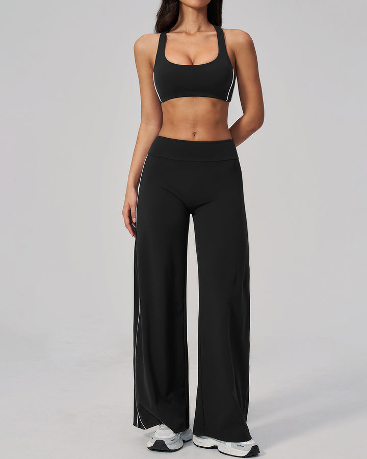 Alora Flare Leggings - Black White