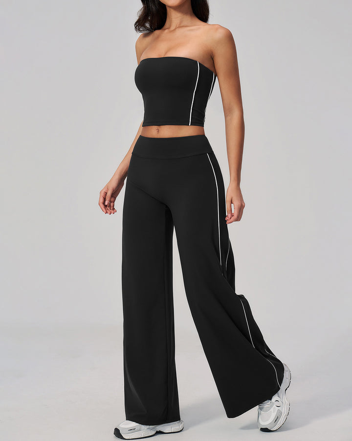 Alora Flare Leggings - Black White
