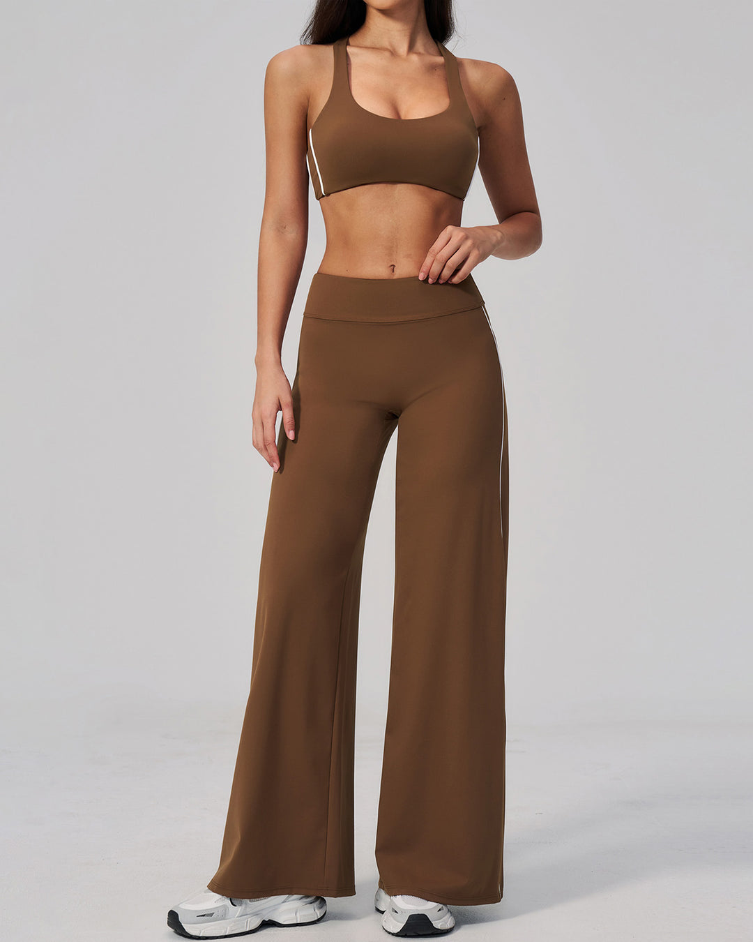 Alora Flare Leggings - Brown
