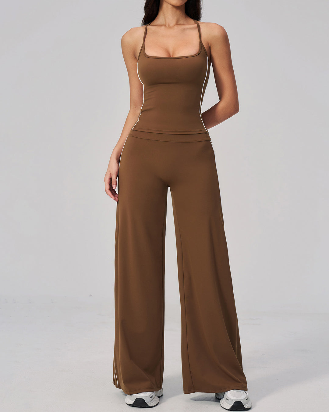 Alora Flare Leggings - Brown