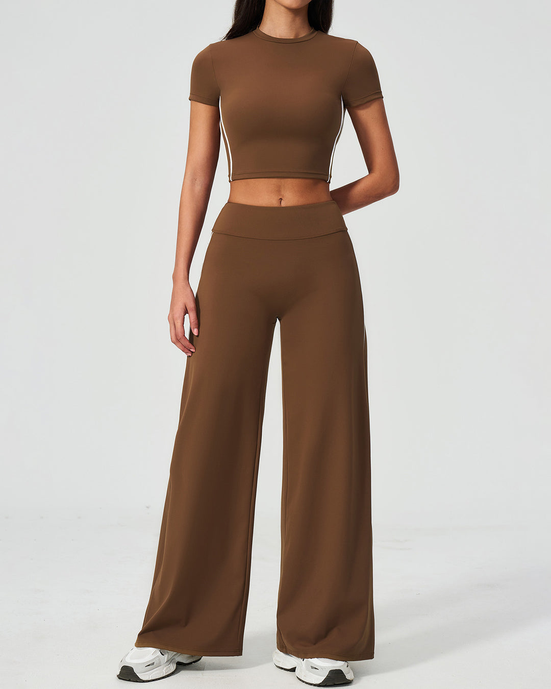Alora Flare Leggings - Brown
