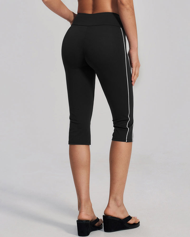 Alora Seamless Capri - Black White