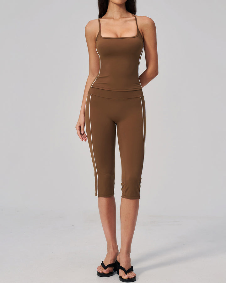 Alora Seamless Capri - Brown