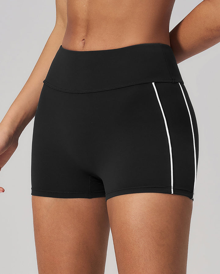 Alora Seamless Shorts - Black White