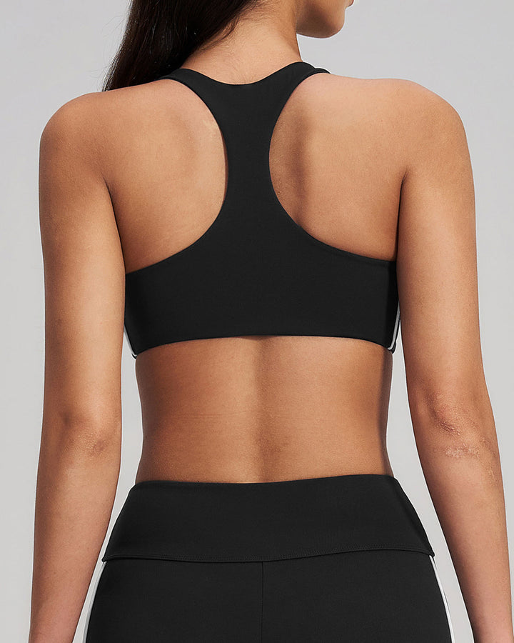 Alora Sports Bra - Black White