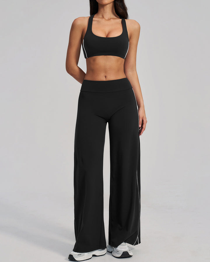Alora Sports Bra - Black White