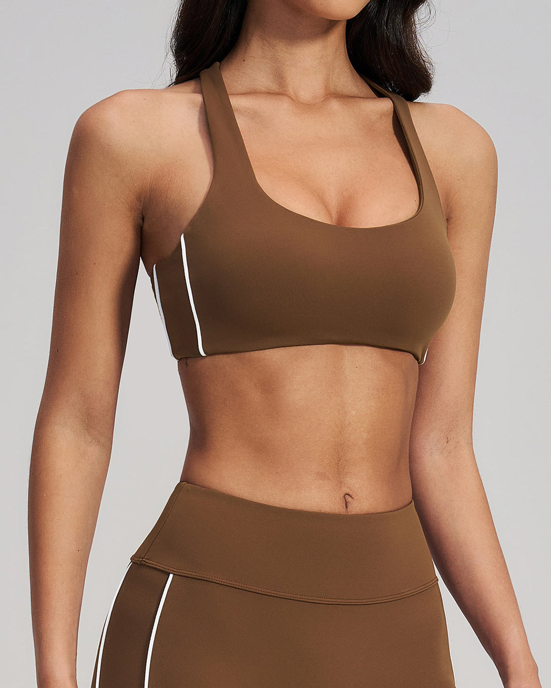 Alora Sports Bra - Brown