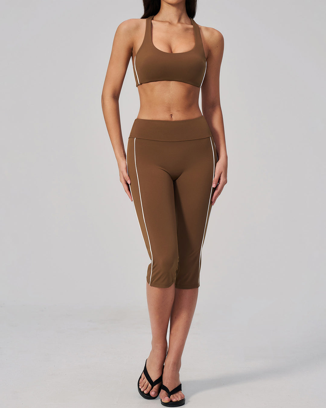 Alora Sports Bra - Brown