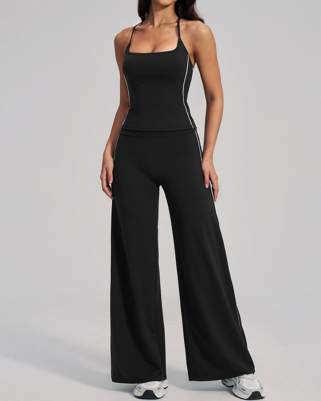 Alora Tank Top - Black White