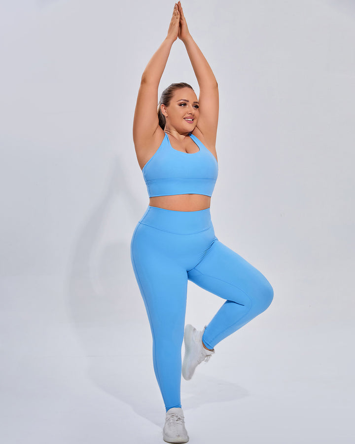 Amaryllis Seamless Leggings - Blue