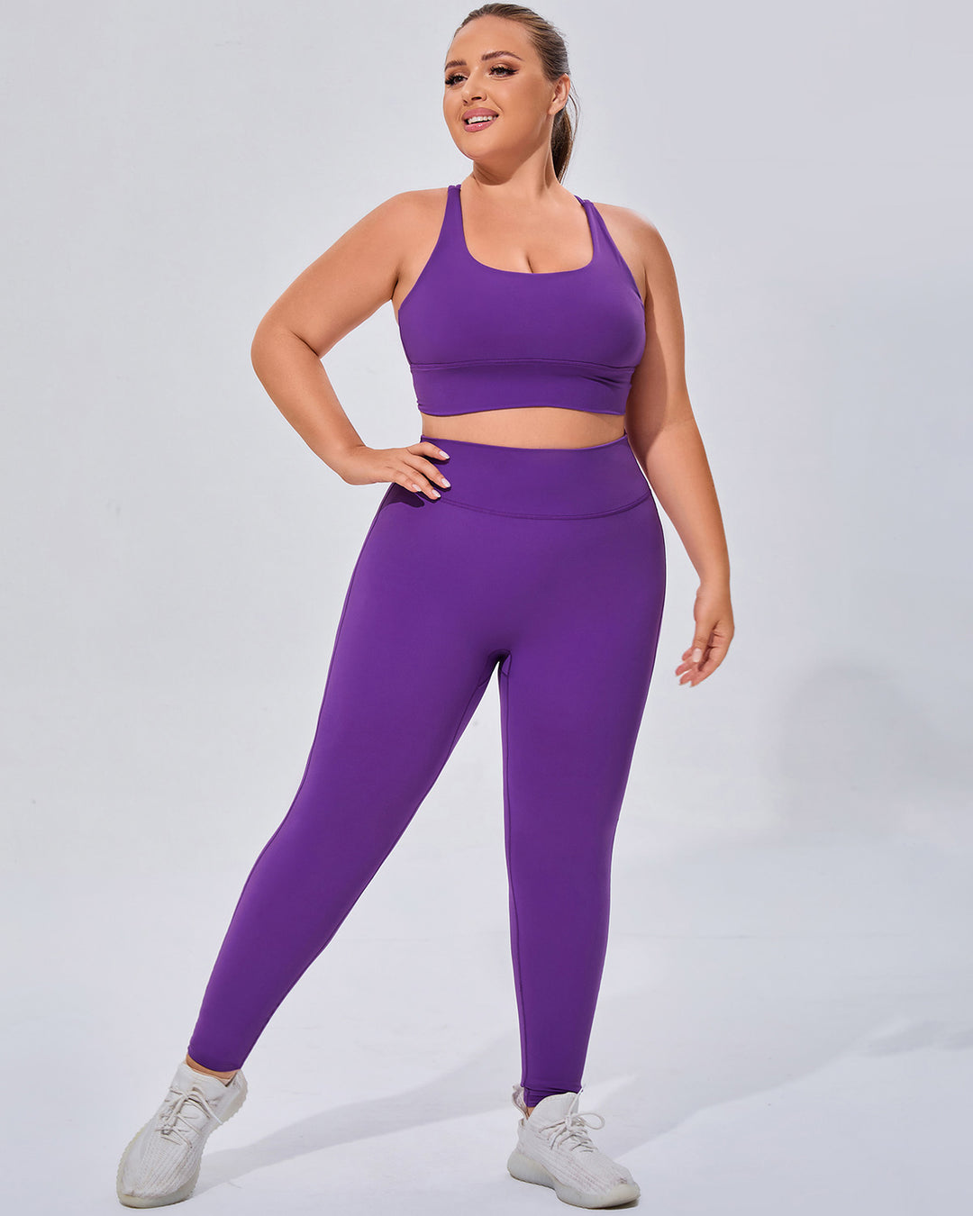 Amaryllis Seamless Leggings - Purple