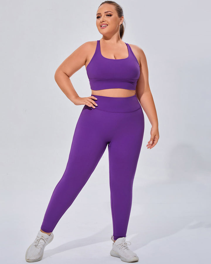 Amaryllis Seamless Leggings - Purple