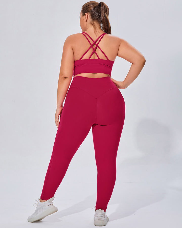 Amaryllis Seamless Leggings - Red