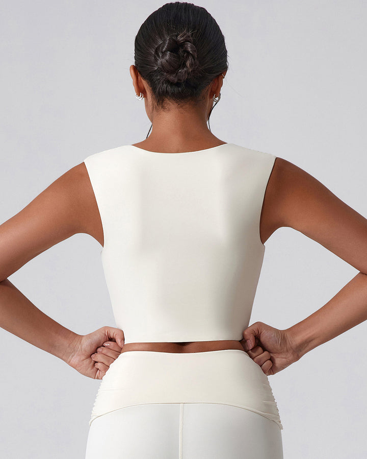 Astrid Crop Top - Beige