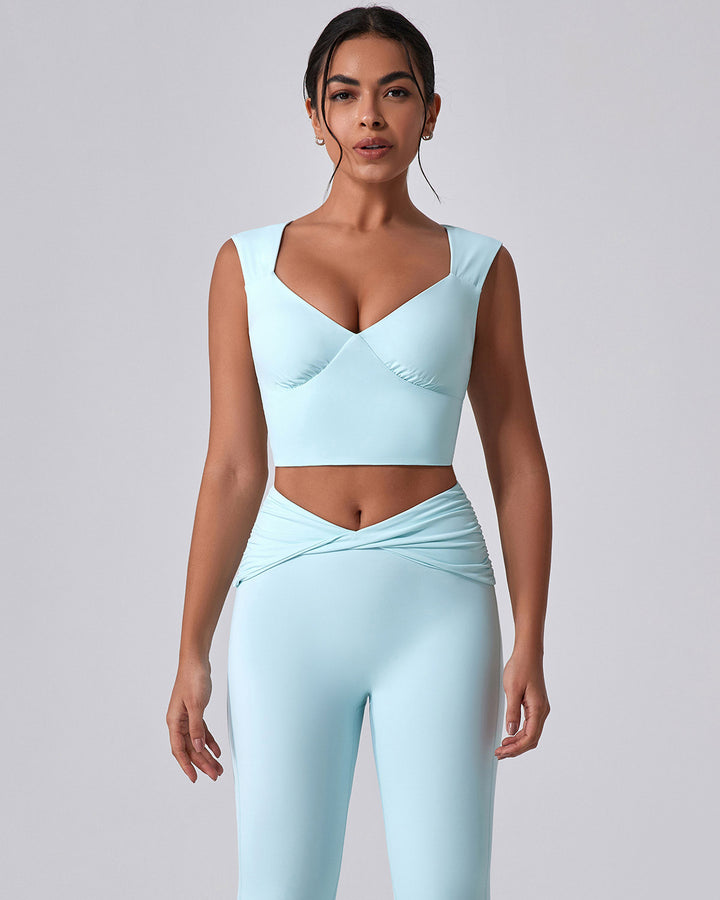 Astrid Crop Top - Blue