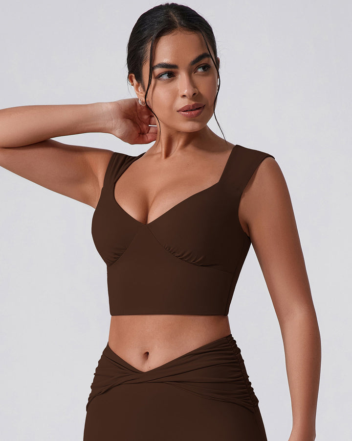 Astrid Crop Top - Brown