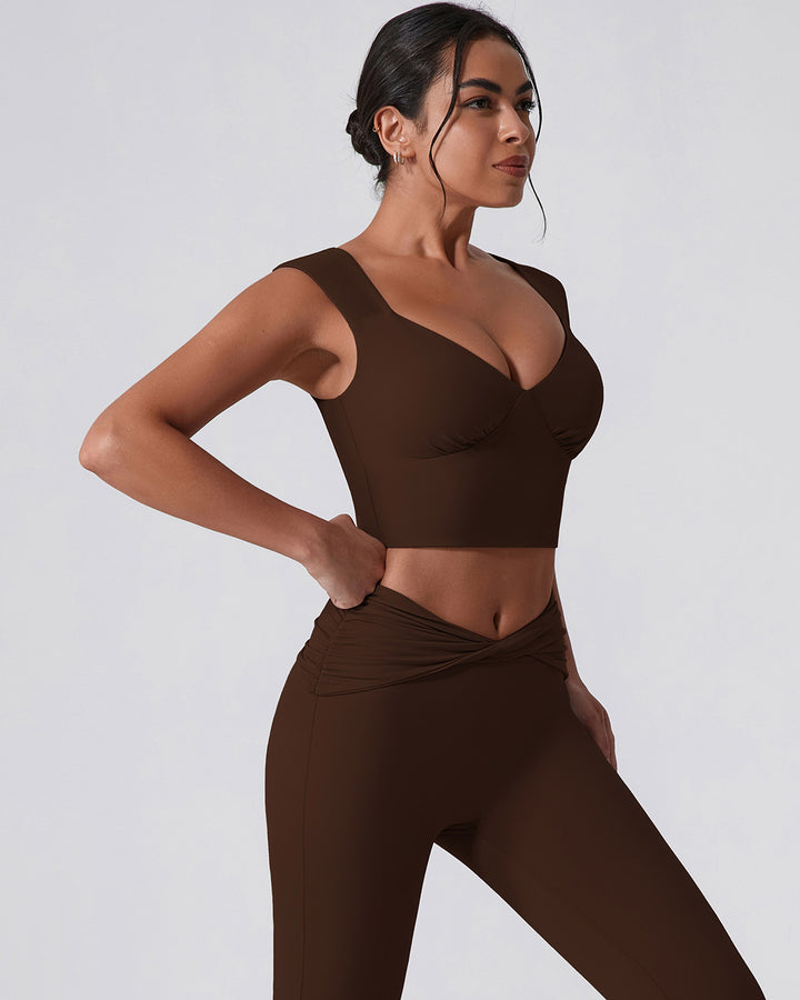 Astrid Crop Top - Brown