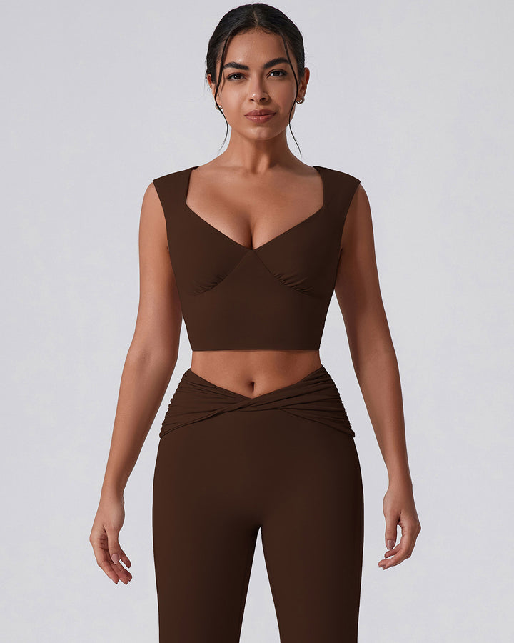 Astrid Crop Top - Brown