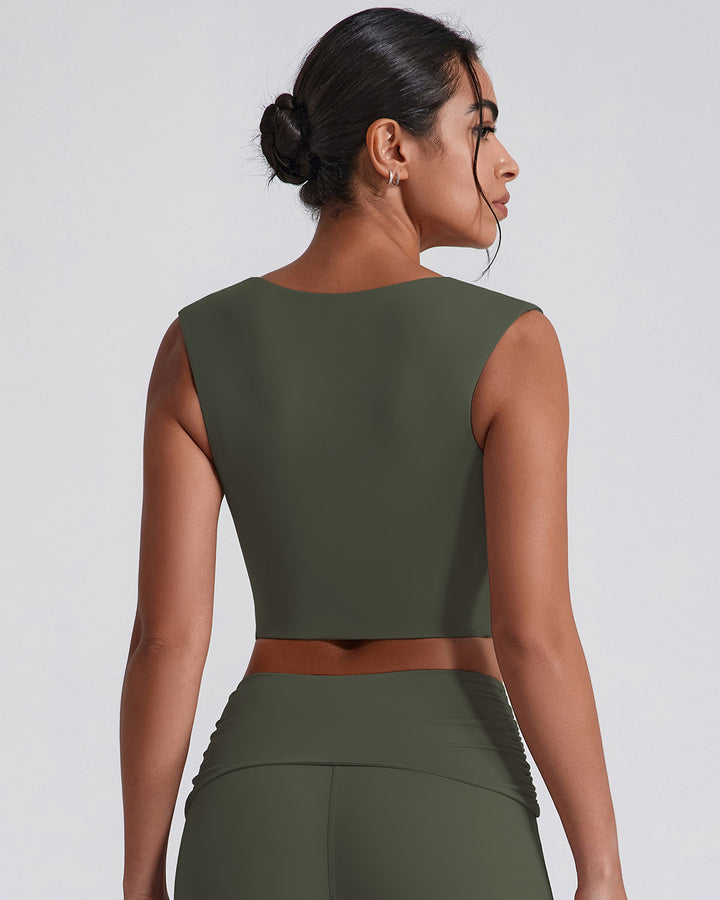 Astrid Crop Top - Green