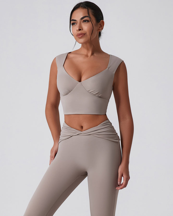 Astrid Crop Top - Khaki