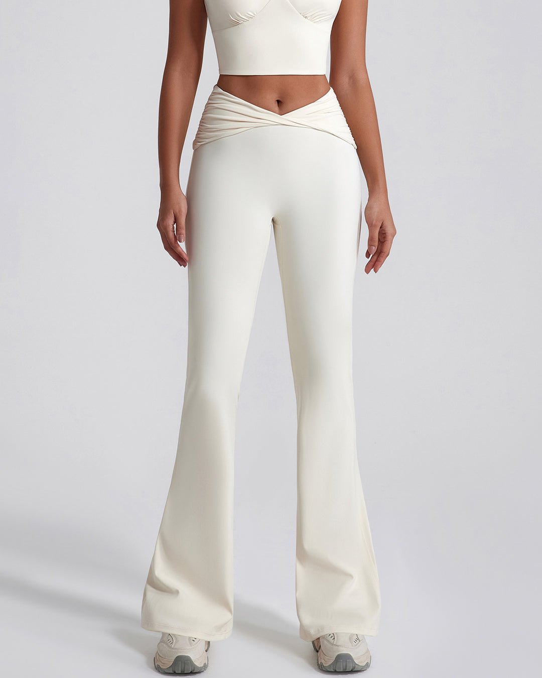 Astrid Flare Leggings - Beige