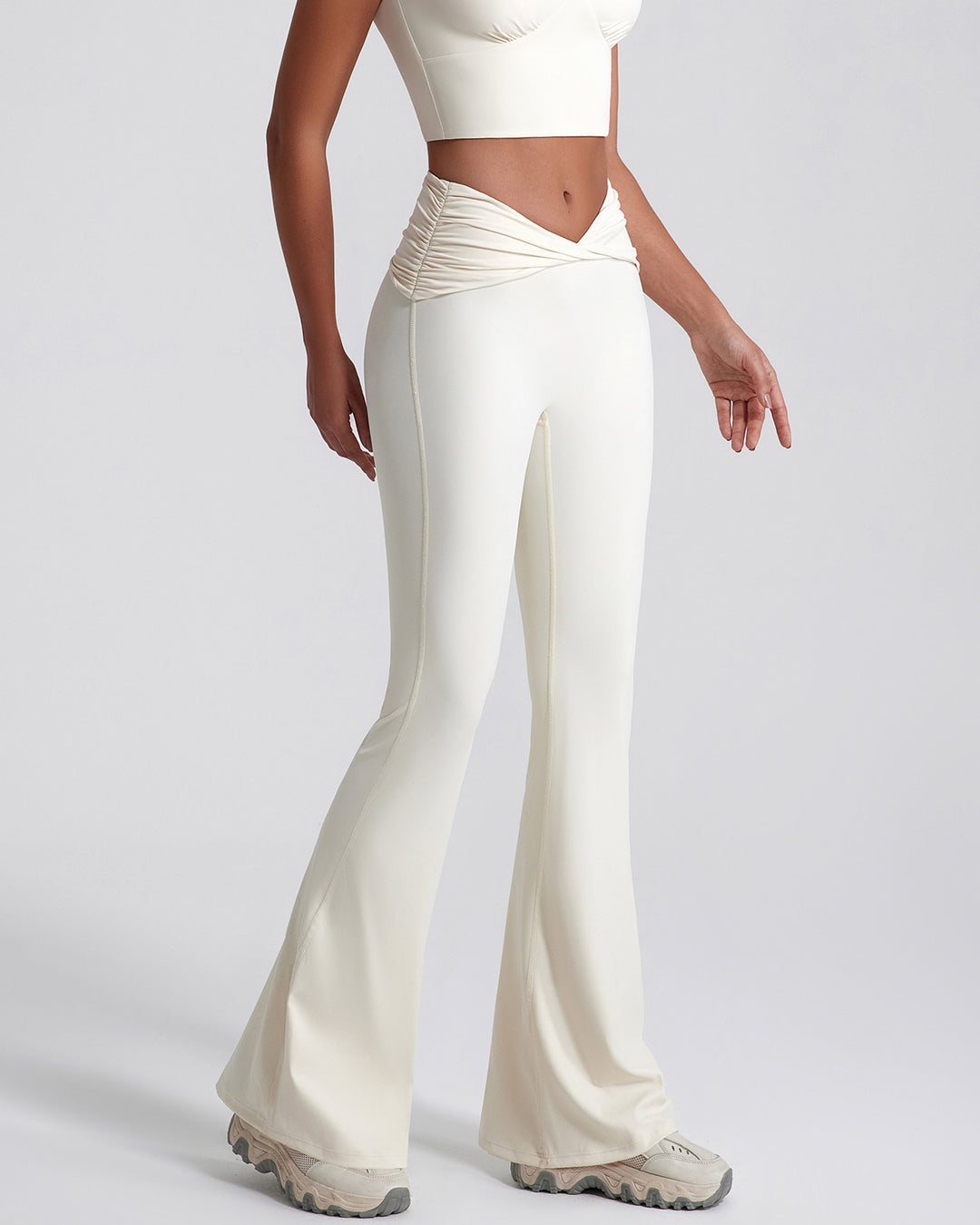 Astrid Flare Leggings - Beige
