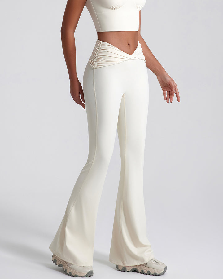 Astrid Flare Leggings - Beige