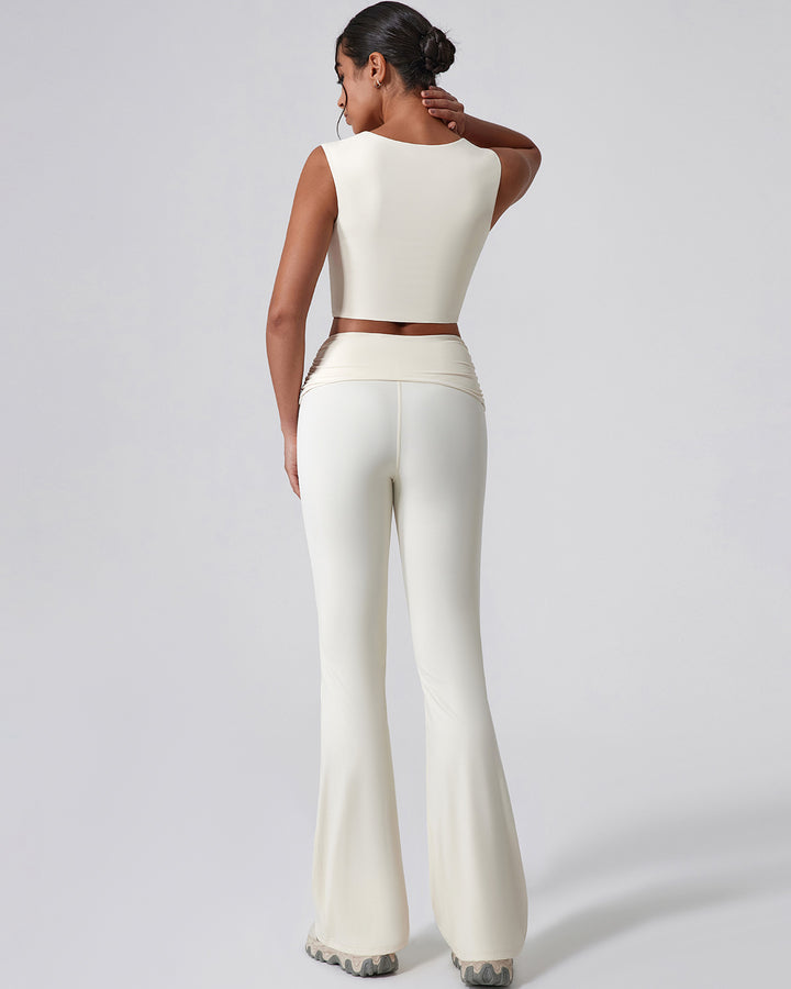 Astrid Flare Leggings - Beige