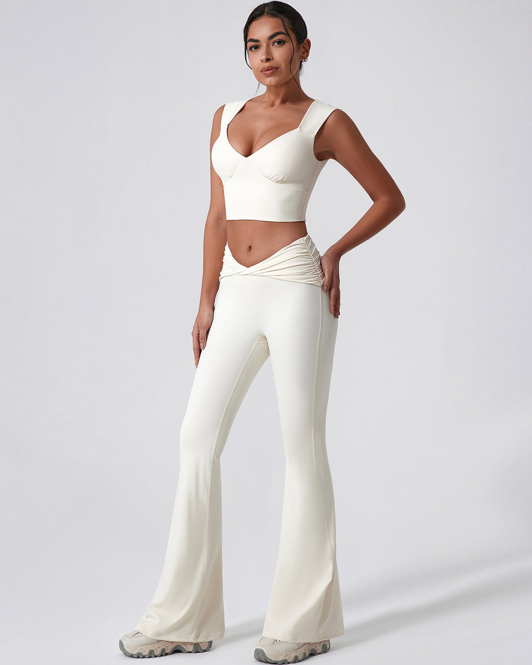 Astrid Flare Leggings - Beige